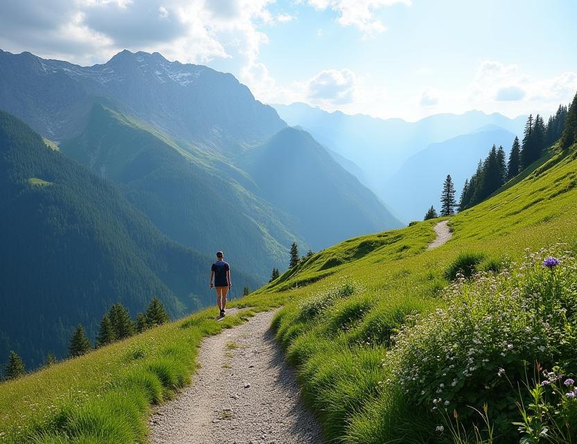 Alpine Wanderwege in den Schweizer Bergen