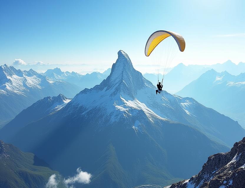 Paragliding über dem Matterhorn